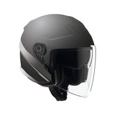 Casco EL'MAX, un casco jet in policarbonato nero opaco. Ideale per motociclisti urbani. Di TUCANO URBANO.
